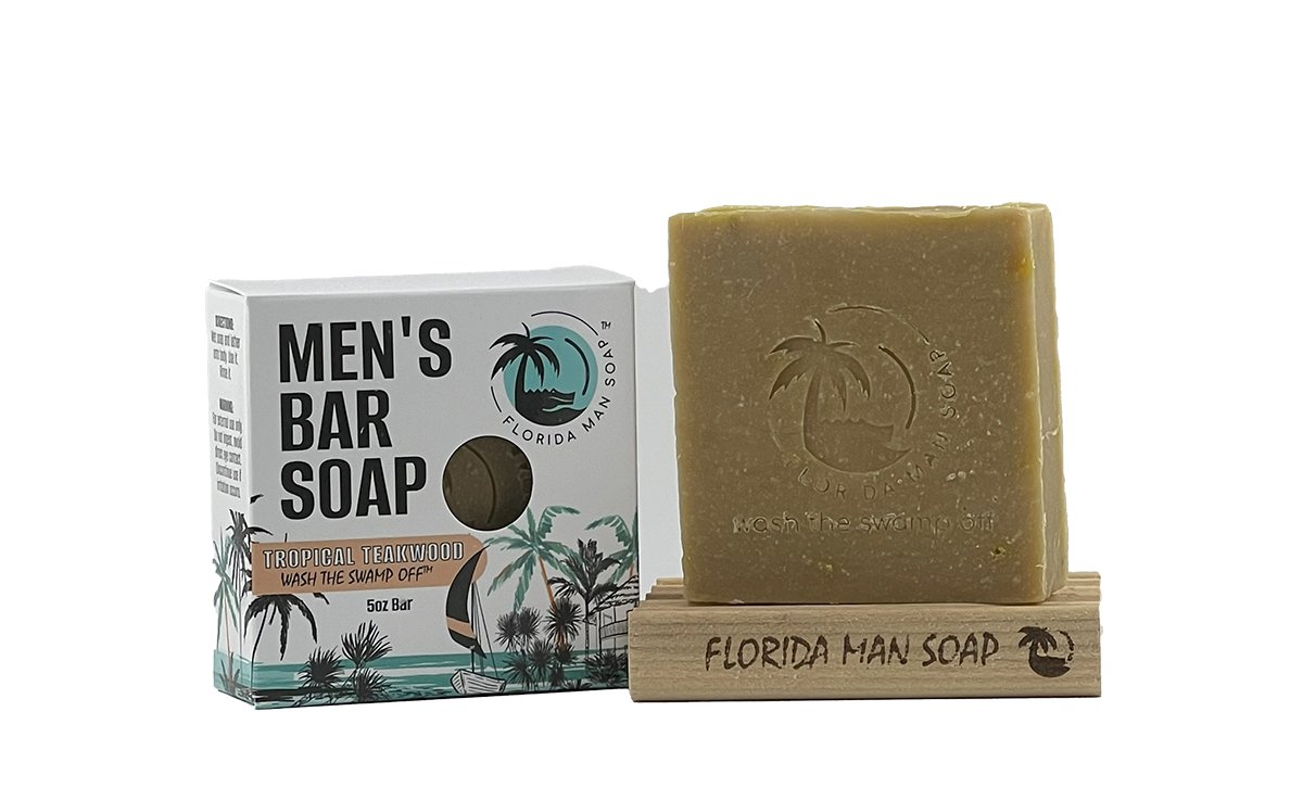 Soap Bar - Tropical Teakwood - Florida Man SoapSoap Bar - Tropical TeakwoodSoap BarFlorida Man SoapFlorida Man Soap